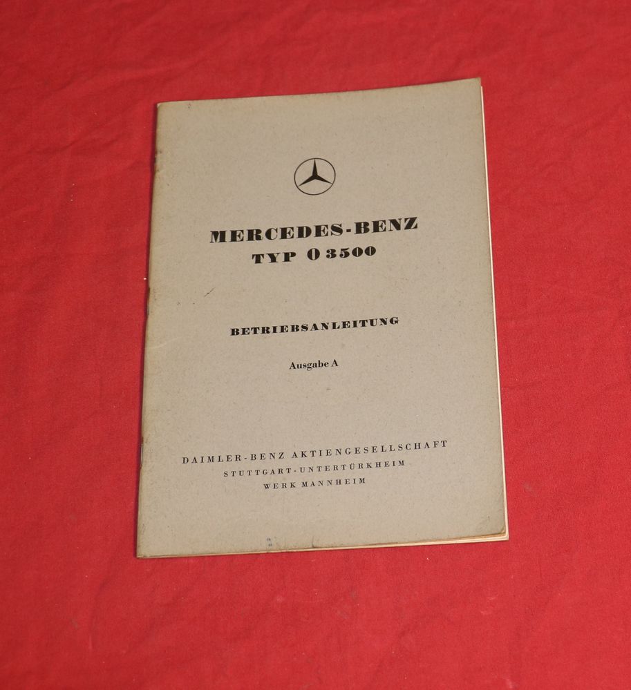 Mercedes O 3500 Bus Betriebsanleitung