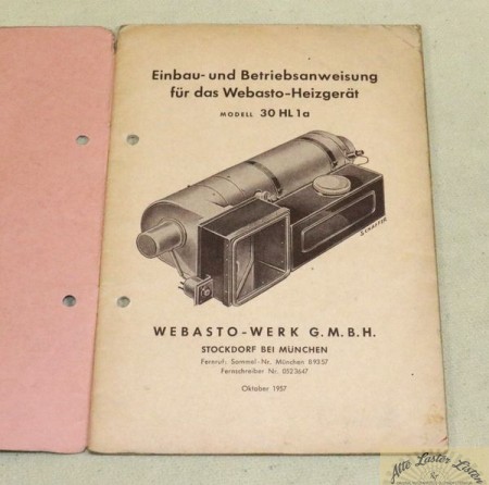 WEBASTO  Heizgerät 30 HL 1a