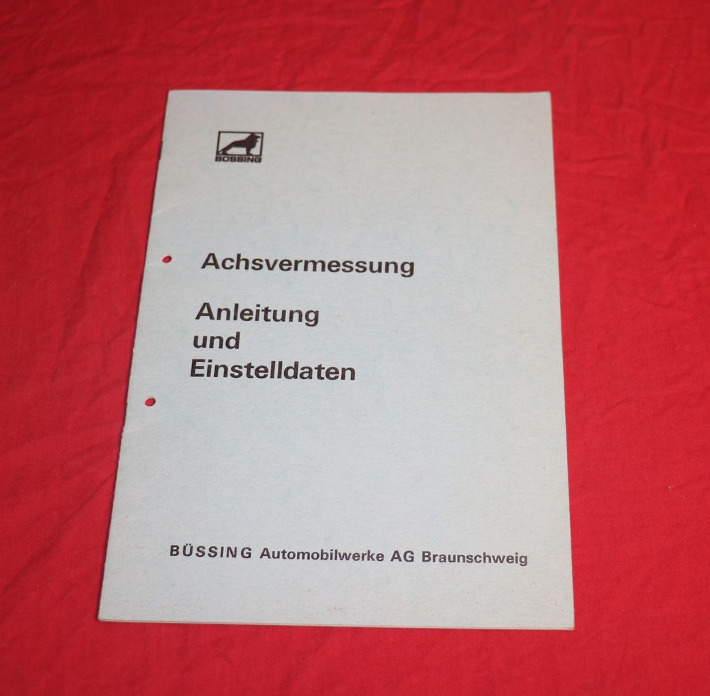 Büssing Achsvermessung 1970 LKW und Busse