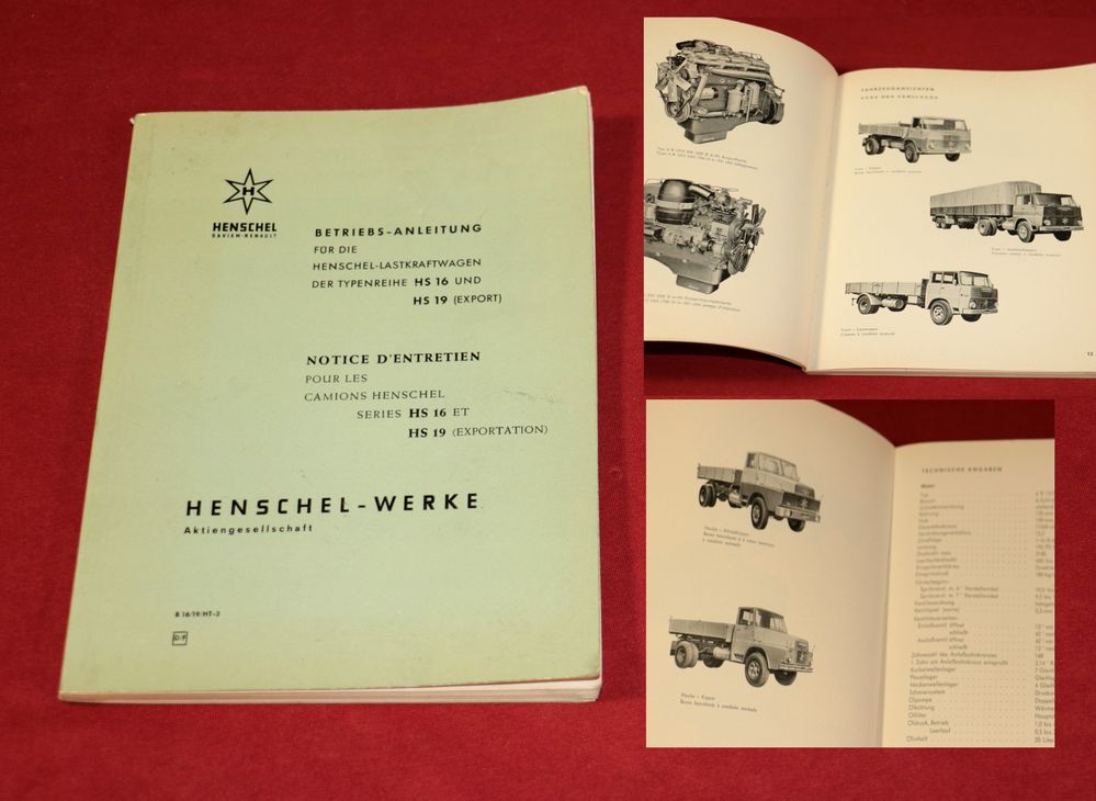 Henschel HS 16 und HS 19  Hauber und Frontlenker