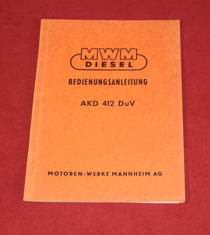 MWM AKD 412 D und V Anleitung MWM Motor