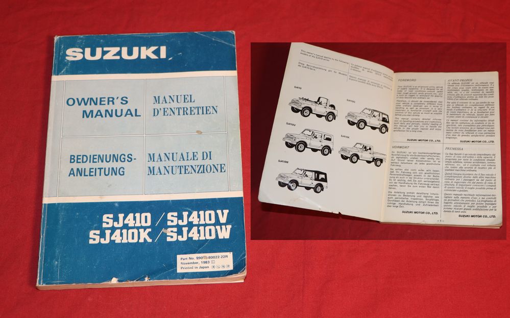 Suzuki SJ 410 Betriebsanleitung