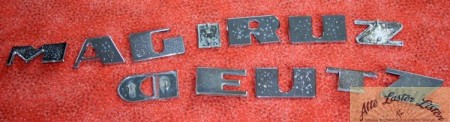 Schriftzug  Magirus Deutz   ,      Einzelbuchstaben