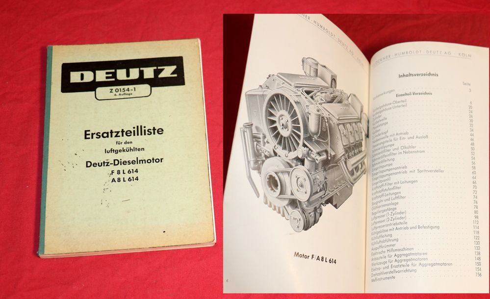 Ersatzteilliste Deutz Motor F 8 L 614