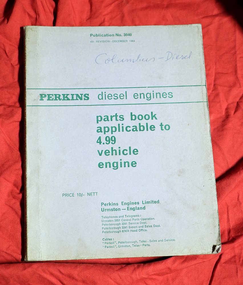 Perkins 4.99 Dieselmotoren engine parts book