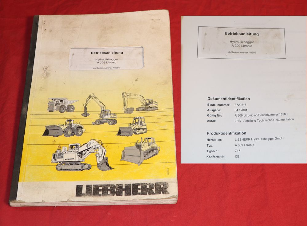 Liebherr A 309 Litronic Bagger Betriebsanleitung