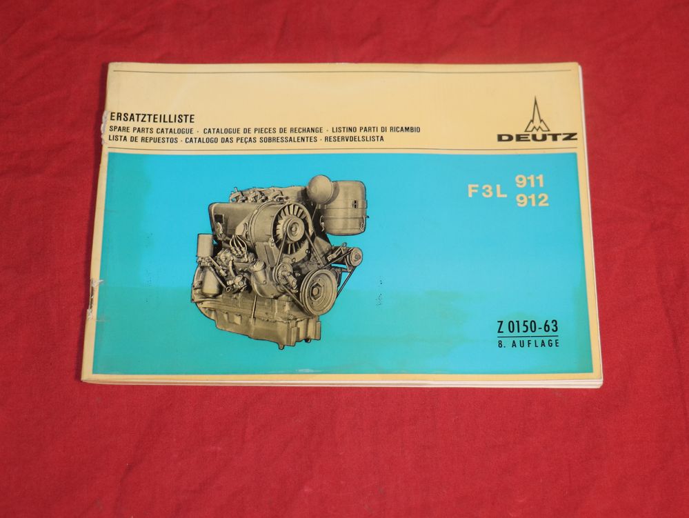 Deutz Motor F 3 L 911 , F3L 912 Ersatzteilliste