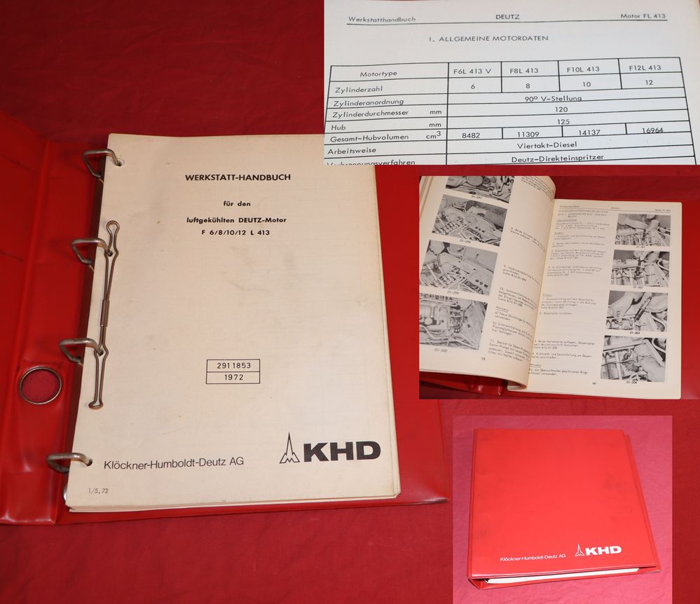 Deutz Motoren F 6, 8, 10, 12 L 413 Werkstatthandbuch