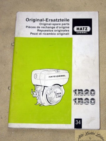 Hatz 1 B 20 , 1B30 Motor