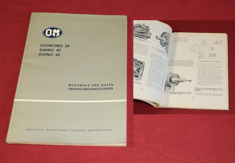 OM Leoncino 35, Daino 40, Daino 45     Überholung, Merkmale und Daten