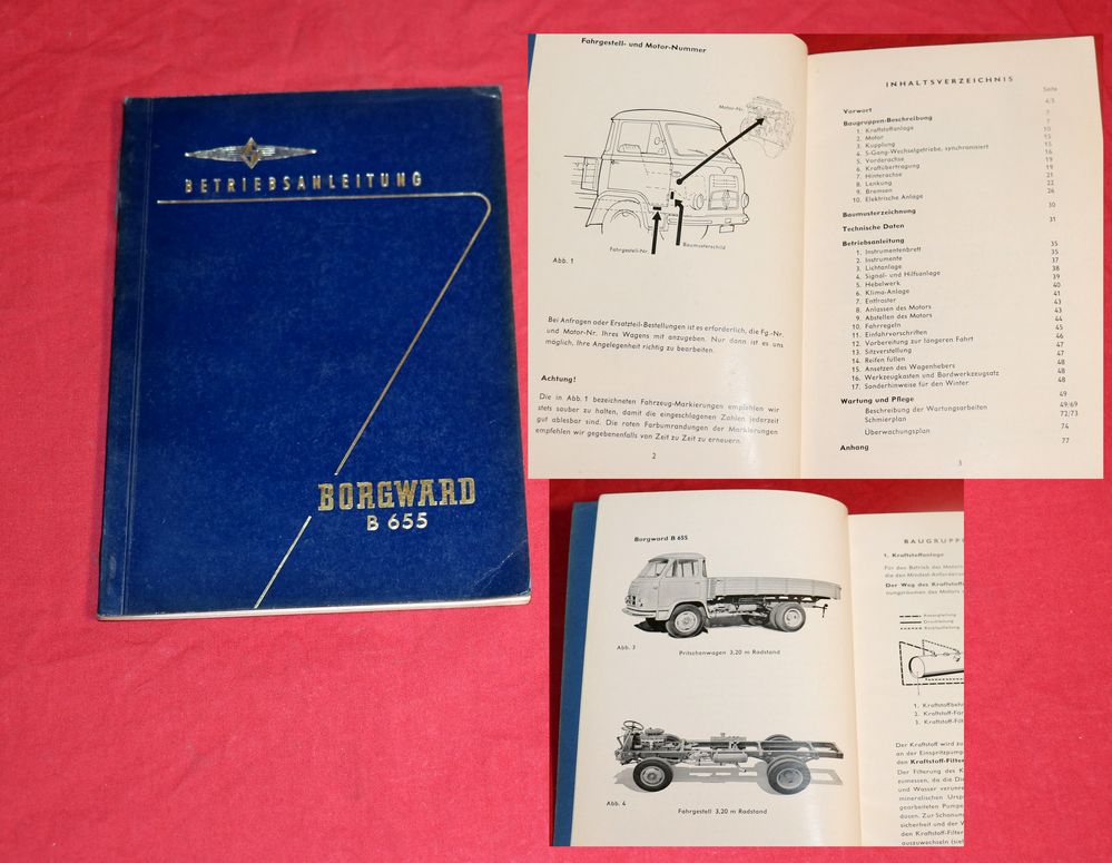 Borgward B 655 Betriebsanleitung LKW