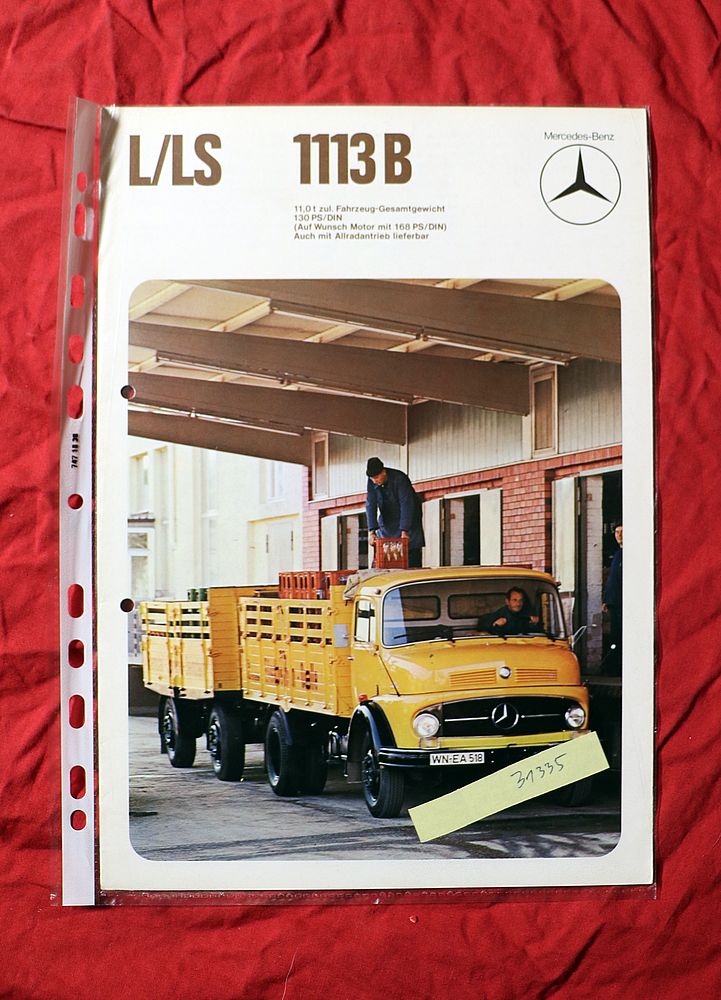 Prospekt Mercedes L, LS 1113 B Hauber LKW