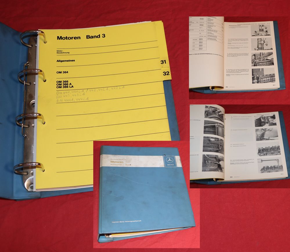 Mercedes Motor OM 366 , 366 A , 366 LA Werkstatthandbuch