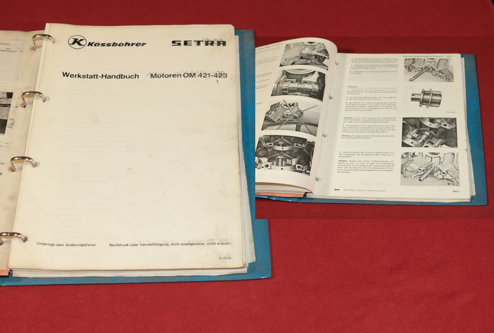 Werkstatthandbuch SETRA Bus Motoren Mercedes OM 421 - 423
