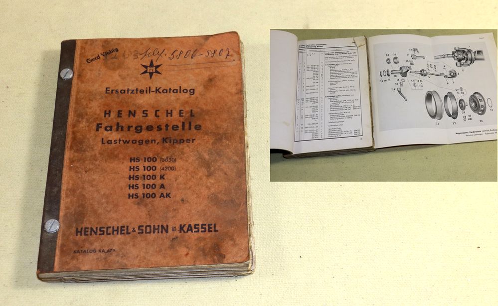 Henschel  HS 100 K, AK  Ersatzteilliste