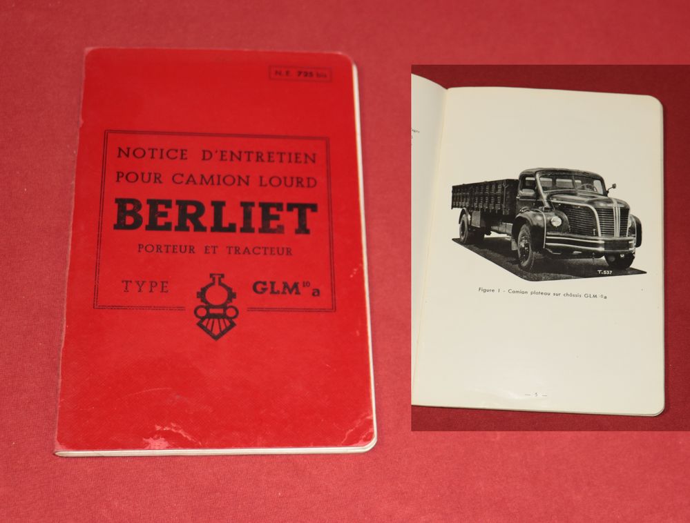 20066 Berliet GLM 10 a , Notice d entretien Camion