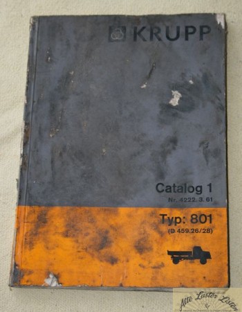 KRUPP Typ  801 Bildtafel  Ersatzteilliste