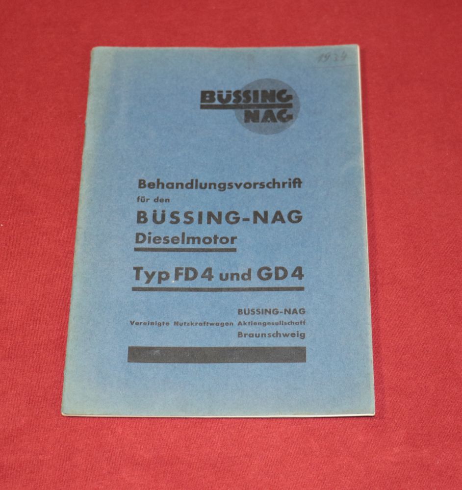 32018 Büssing FD 4 und GD 4 , 4 Zylinder Dieselmotoren