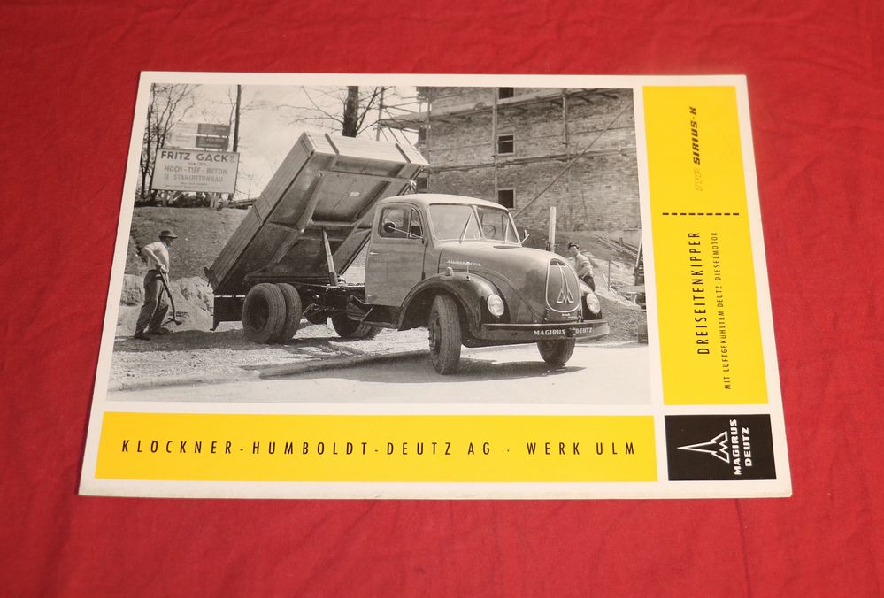 Magirus Sirius K Rundhauber Kipper LKW Prospekt 
