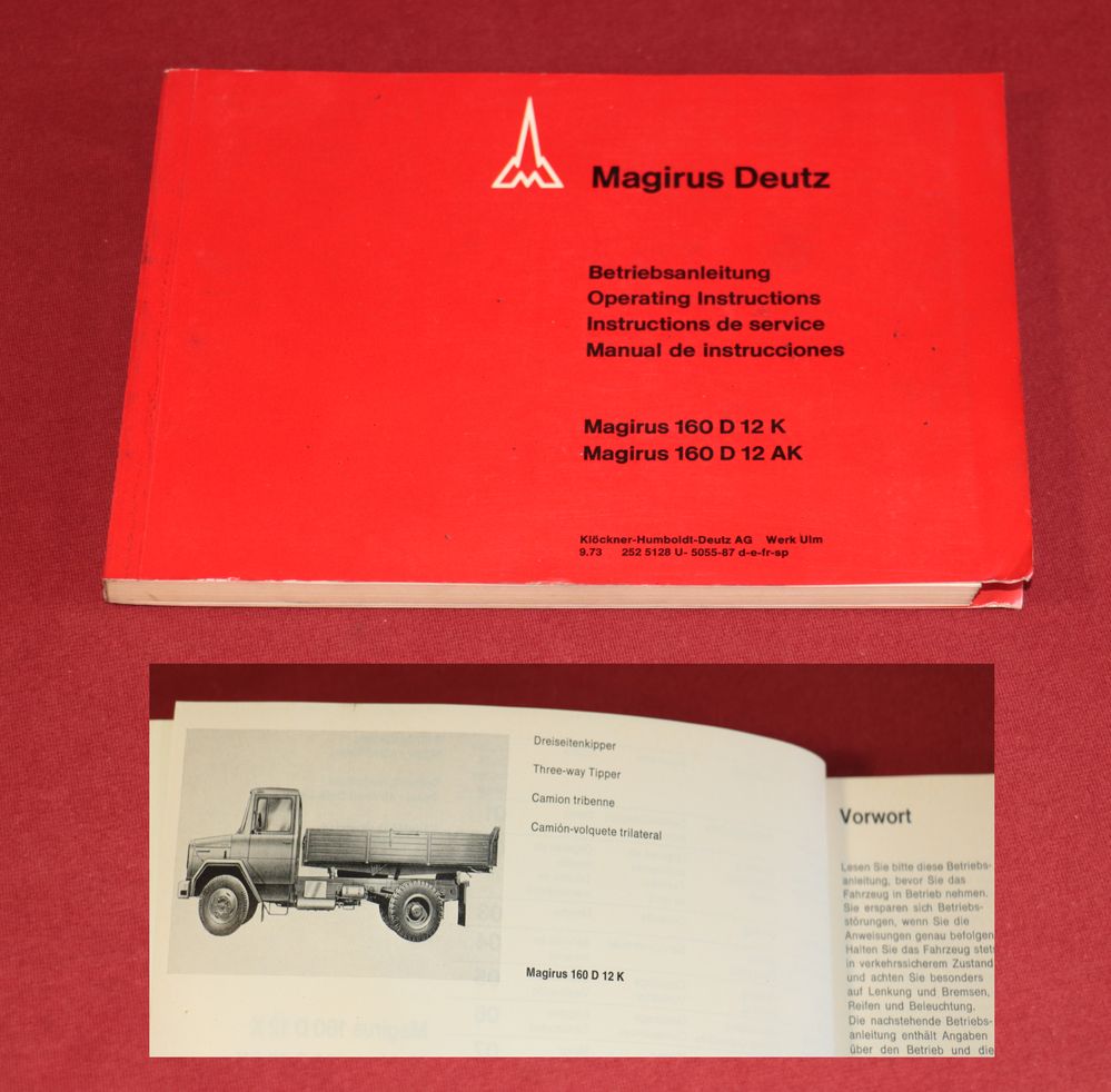 Betriebsanleitung Magirus Deutz  160 D 12  K, AK