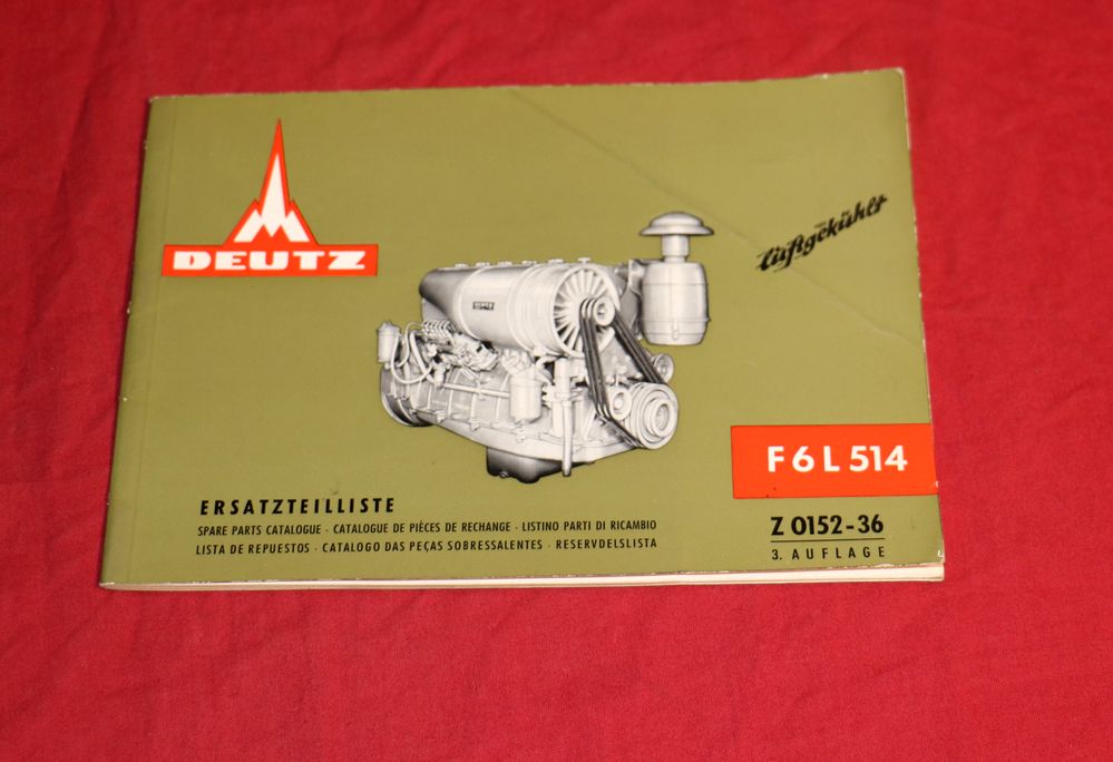 Deutz Motor F 6 L 514 Ersatzteilliste