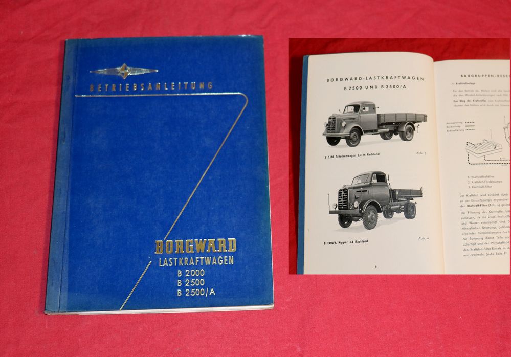 Borgward B 2000, B 2500, B 2500 A Betriebsanleitung