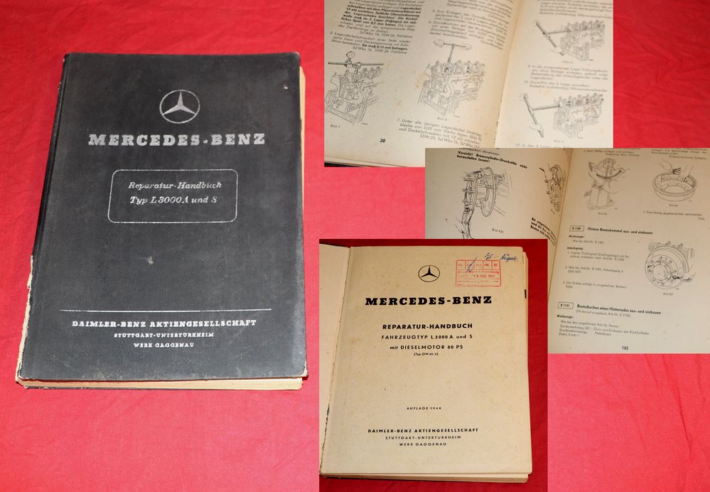 Werkstatthandbuch Mercedes L 3000 A + S, Motor OM 65/4