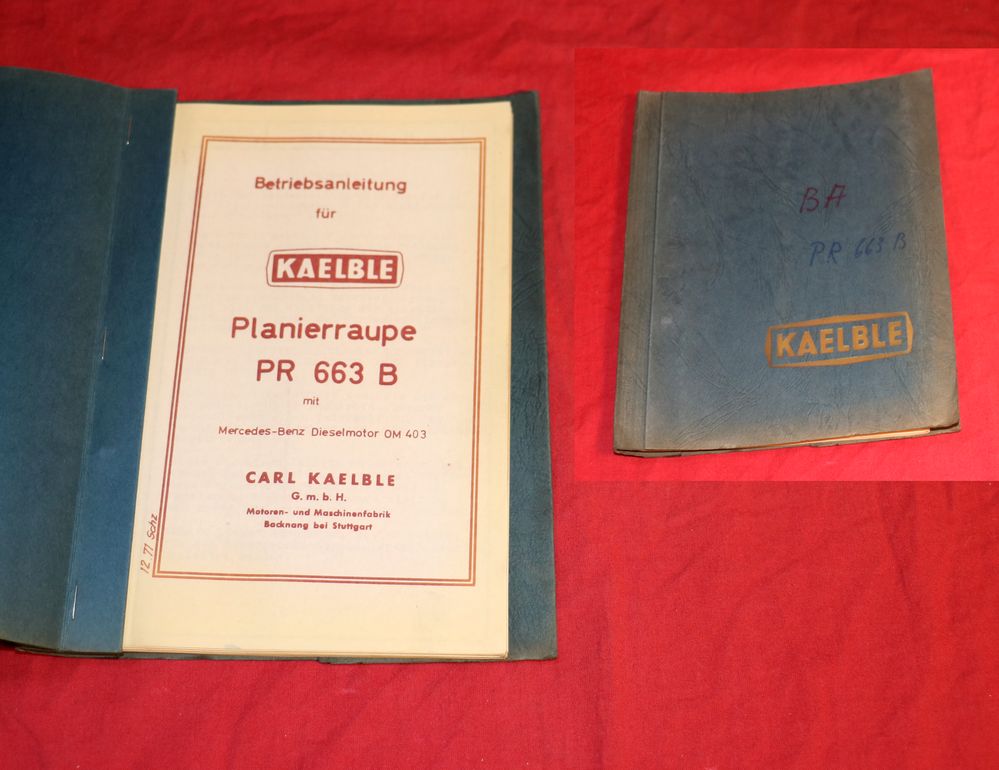 Kaelble Raupe PR 663 B , Betriebsanleitung