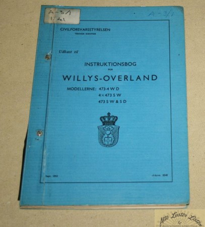Willys Overland   473       Dänische Armee , Text dänisch