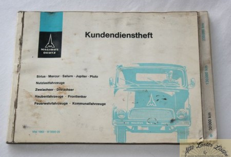 Kundendienst - Scheckheft Magirus