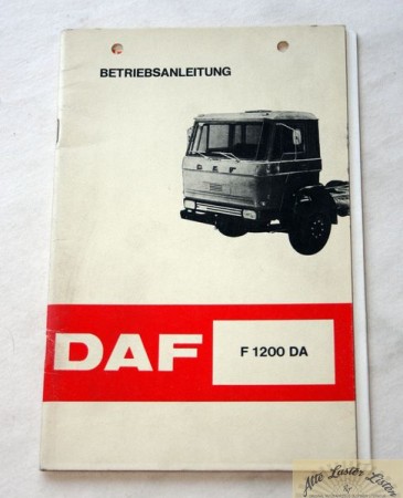 DAF F 1200 DA LKW Betriebsanleitung