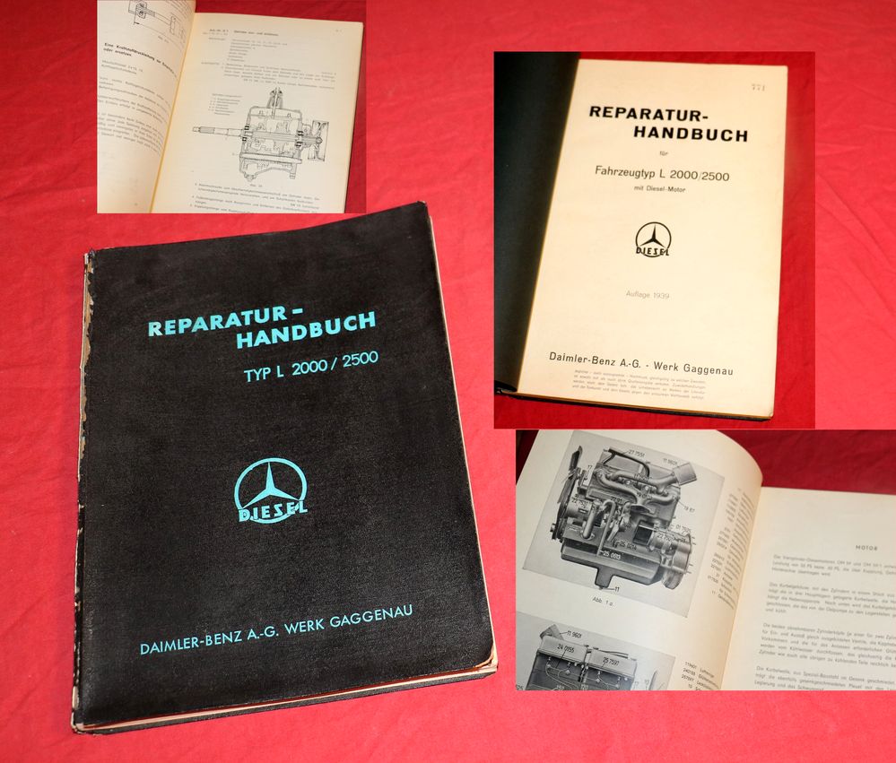 Werkstatthandbuch Mercedes L 2000 L 2500 mit Dieselmotor