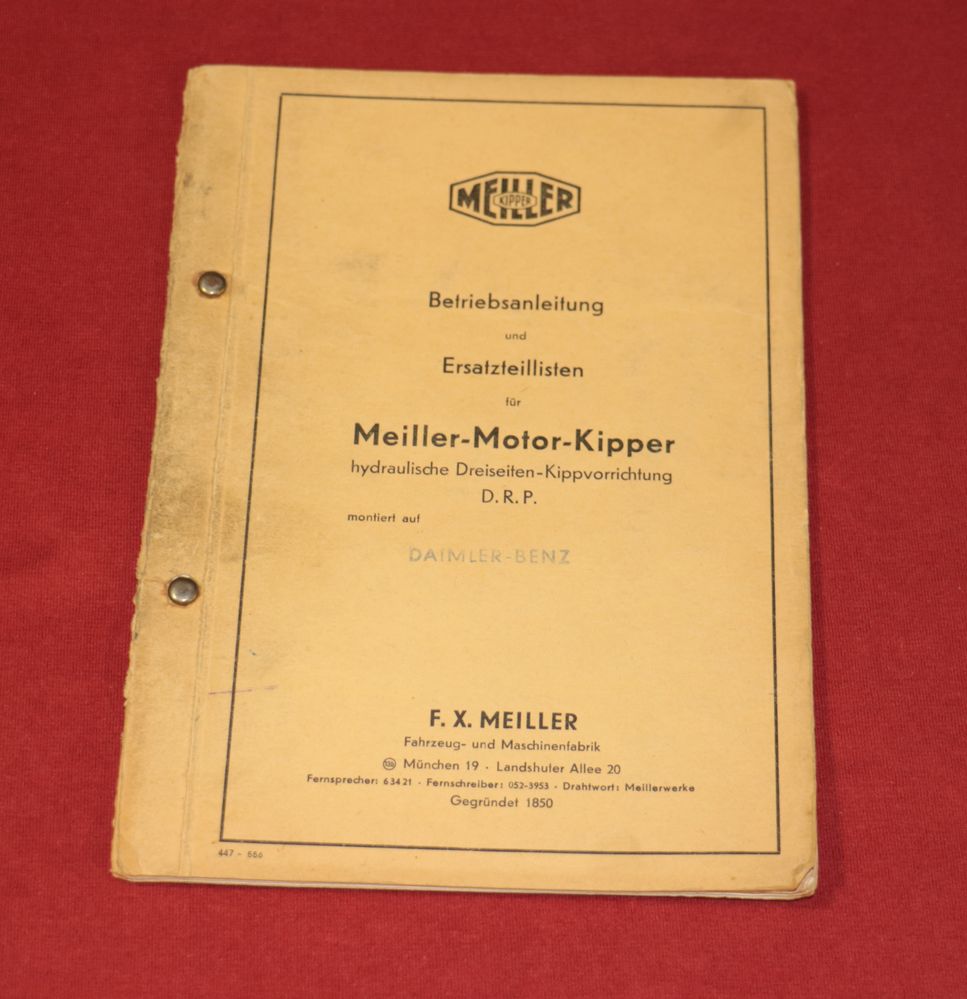 11170 MEILLER Kipper Motorkipper D.R.P. auf Mercedes