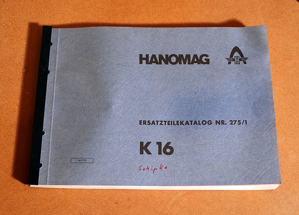 Hanomag K 16 Raupe , Ersatzteilkatalog