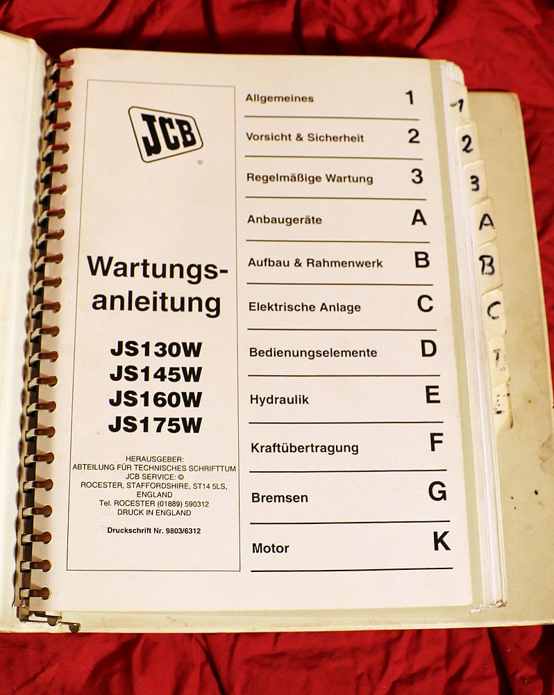 JCB Bagger  JS 130, 145, 160, 175 W