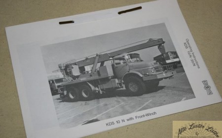 KIRSTEN  Kran KDS 10 , 20 N    auf Mercedes 2624 LA