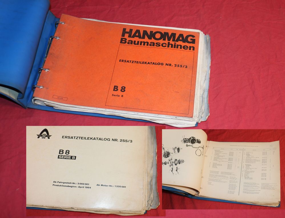 Hanomag B 8 Serie B  Radlader Ersatzteilliste