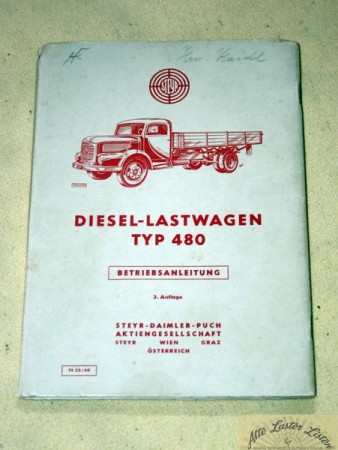Steyr 480 LKW Betriebsanleitung
