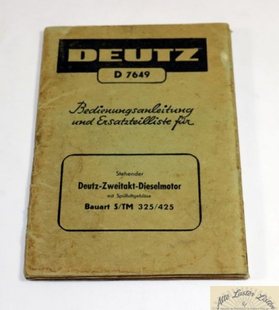 Deutz Motor S/TM  325, 425 Zweitakt Diesel