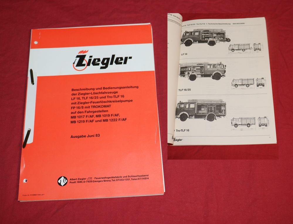 Ziegler Löschfahrzeuge LF 16 , TLF 16/25 , Tro-TLF 16 auf Mercedes