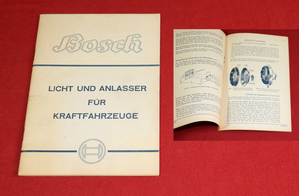 BOSCH  Licht und Anlasser für Kraftfahrzeuge 1941
