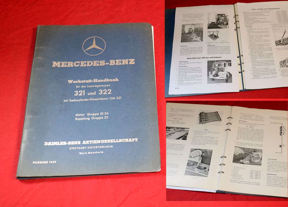 Mercedes Motor OM 321 und Kupplung im LKW 321, 322