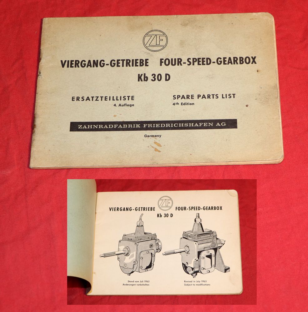 ZF Getriebe ZF Kb 30 D , Getriebe Ersatzteilliste