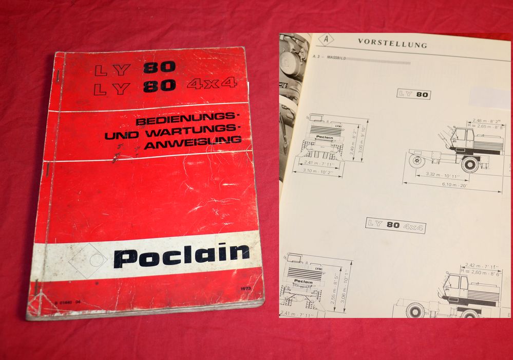 POCLAIN LY 80 , LY 80 4x4 Mobilbagger , Anleitung 