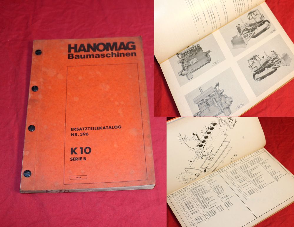 Hanomag K 10 Serie B Raupe Ersatzteilkatalog