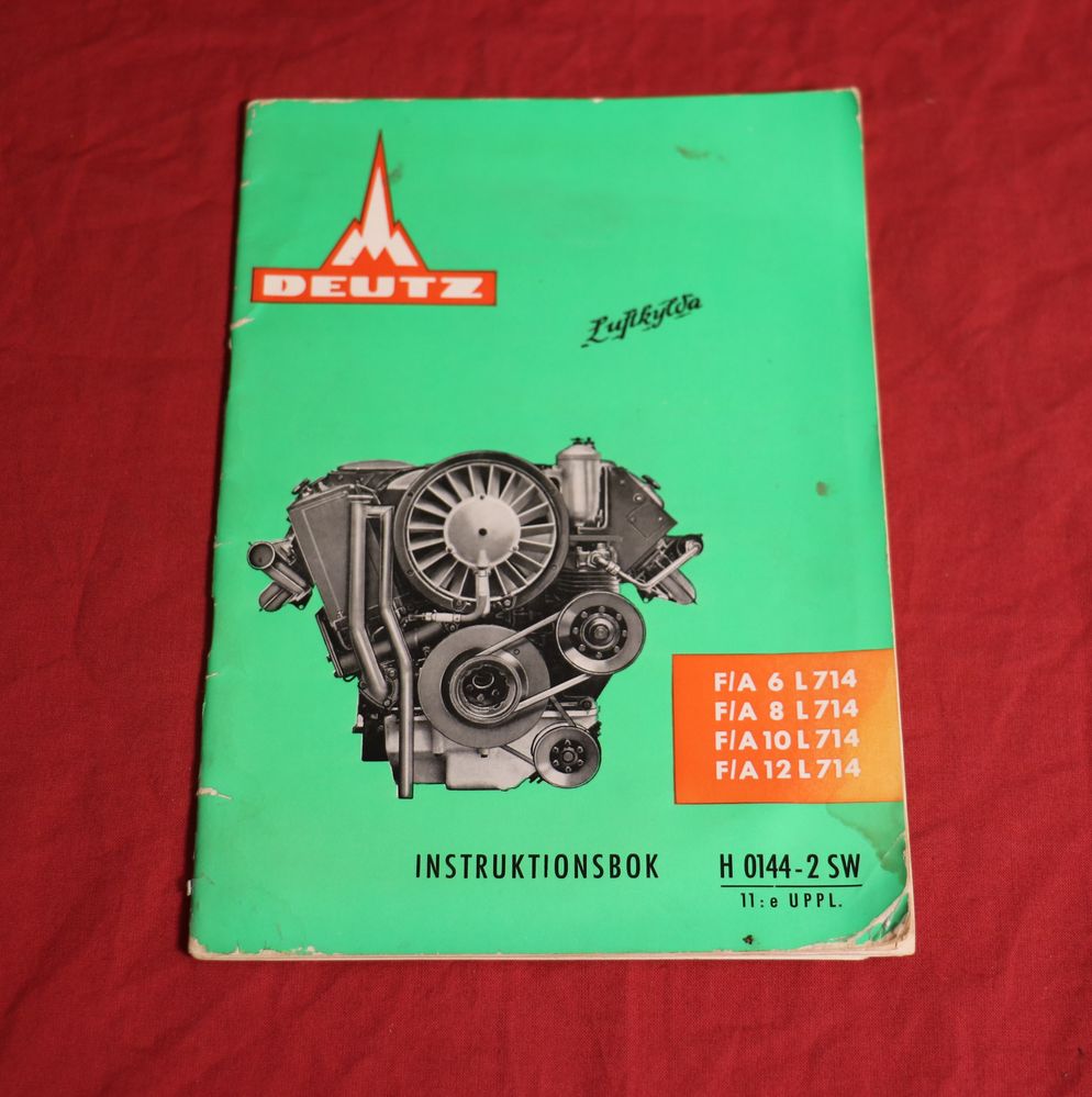 Deutz F 6 , 8 , 12 L 714  Instruktionsbok