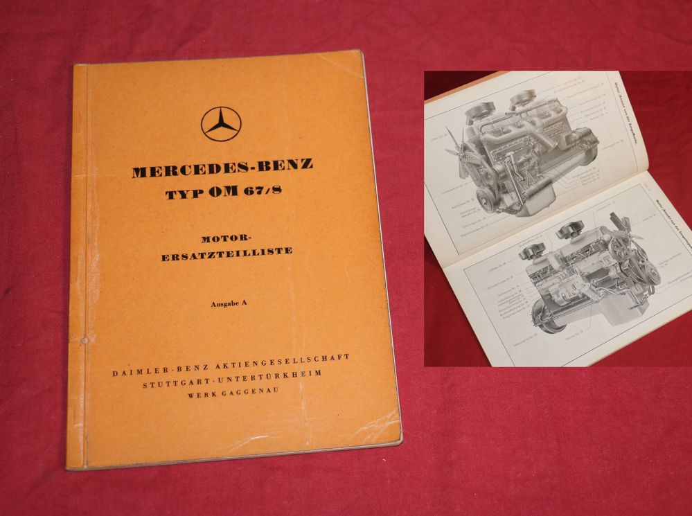 Mercedes Motor OM 67 / 8 Ersatzteilliste