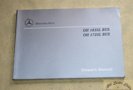 Mercedes OH 1725 L , OH 1835 L Bus Owners Manual