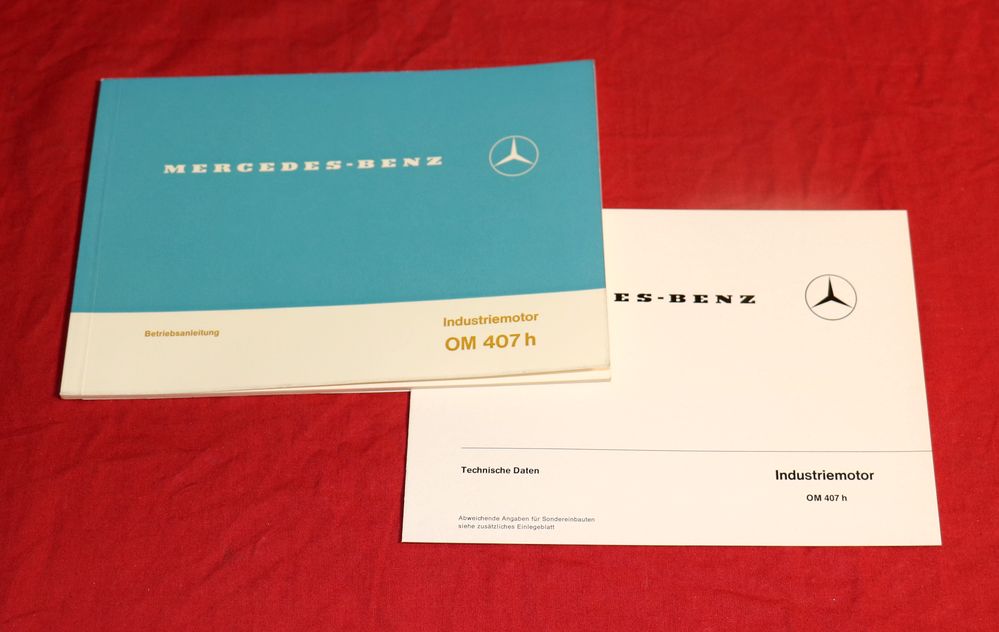 Mercedes Motor OM 407 h Betriebsanleitung