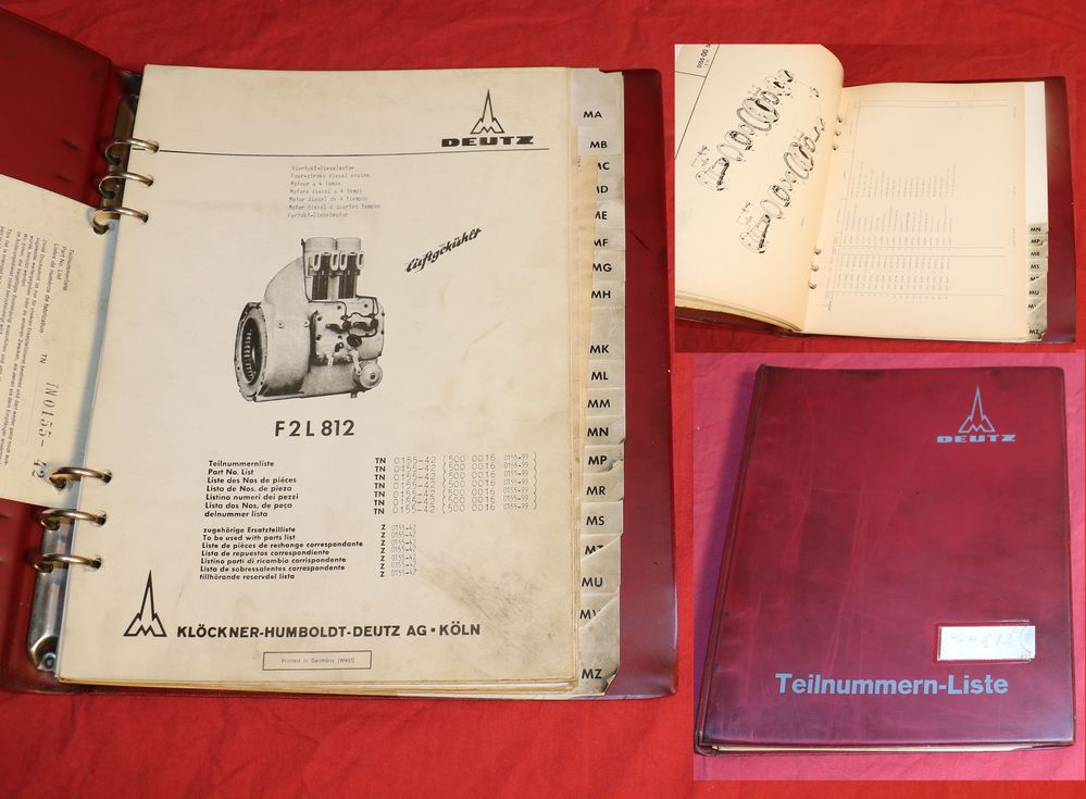 F 2 L 812 Deutz Motor Ersatzteil Teile Nummernliste
